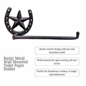 Amazon Rustic Metal Wall Mounted Toilet Paper Holder - Black